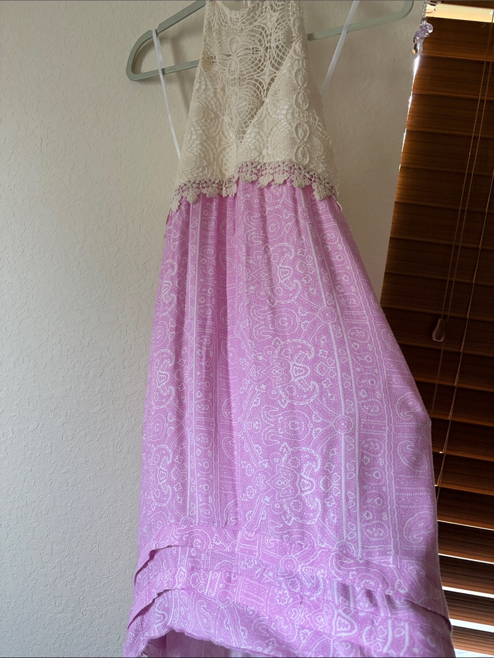 O’Neill Crochet High Low Halter Dress